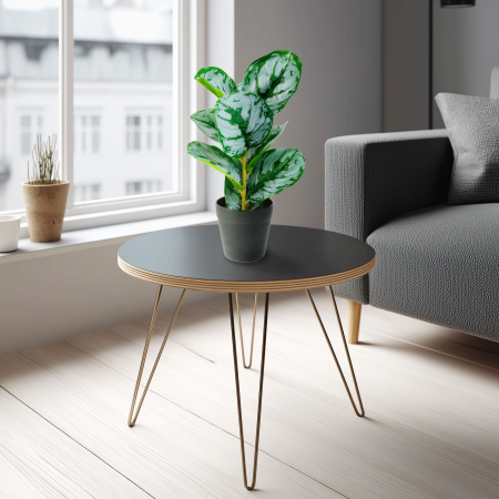 Pentru casa - Planta artificiala frunze zebra 34 cm, verde alb, in ghiveci, decor casa birou modern