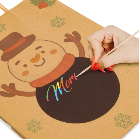 Pungă cadou - hârtie "Craft" - 265 x 127 x 330 mm - 2 tipuri/ pachet [1]