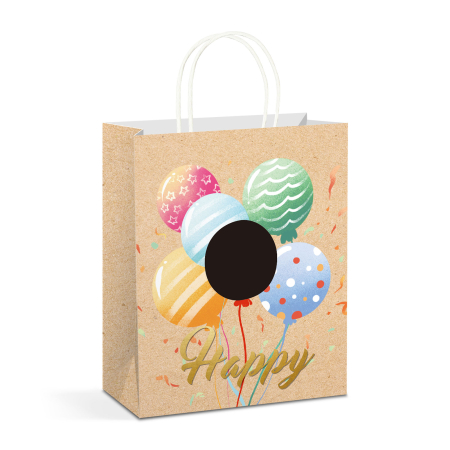 Pungă cadou - hârtie "Craft" - 265 x 127 x 330 mm - 2 tipuri/ pachet [3]