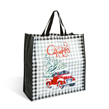 Idei de cadouri - Pungă de cadou de Crăciun - negru - 45 x 44 x 19 cm