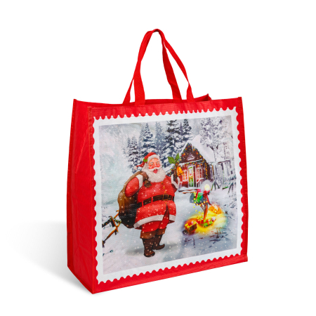 Articole de Sezon, Sarbatori si Evenimente - Pungă de cadou de Crăciun - roșu - 45 x 44 x 19 cm