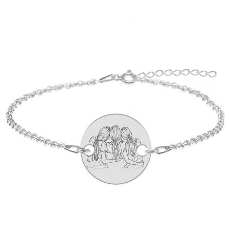 Bratari personalizate - Queens - Bratara personalizata din argint pentru cele mai bune prietene