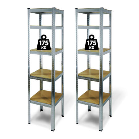 Pentru casa - Raft Metalic Depozitare cu 5 Polite, 180 x 40 x 40 cm, Capacitate 175 kg / Polita
