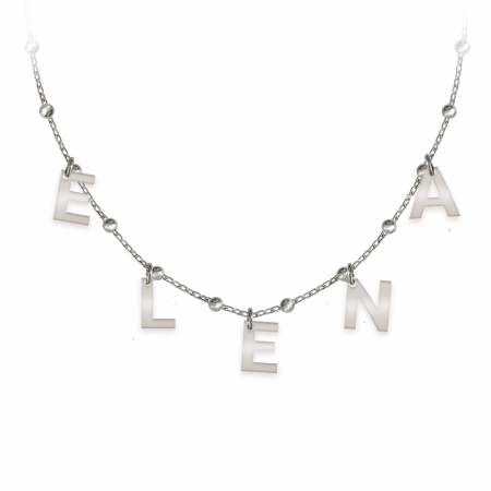 Lantisoare cu nume - Raya - Colier tip salba din argint 925 personalizat cu nume