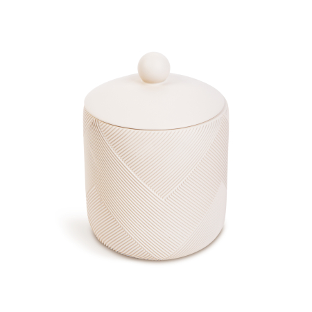 Casa si Gradina - Recipient depozitare baie cu capac, organizator cosmetice rasina bej mat, accesoriu baie