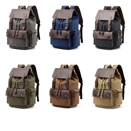 Casa si Gradina - Rucsac 15,6 inch, 20 L, doua bretele, multiple compartimente, albastru inchis maro, laptop