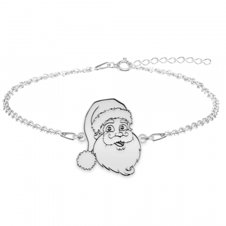 Bratari personalizate - Santa - Bratara personalizata Mos Craciun din argint 925
