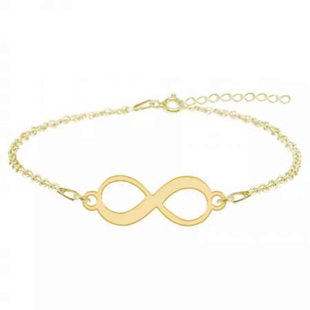 Saray - Bratara personalizata inifinit nume din argint 925 placat cu aur galben 24K [1]