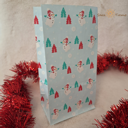 Accesorii - Set 2 pungi de hartie de Craciun - ideale pentru Secret Santa