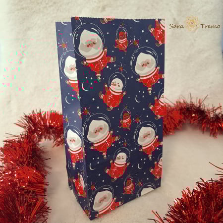 Accesorii - Set 3 pungi de hartie de Craciun - ideale pentru Secret Santa