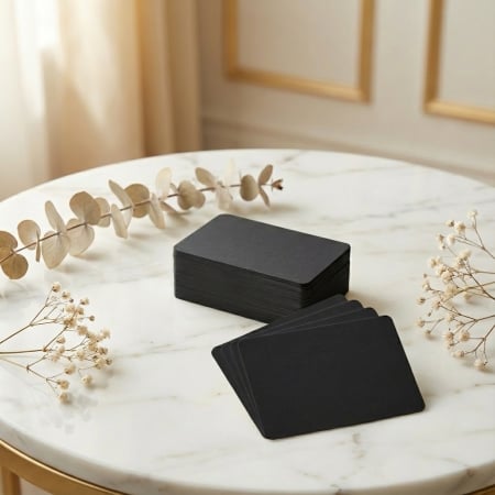 Accesorii - Set 50 carduri negre simple - 9 x 5 cm - pentru personalizare