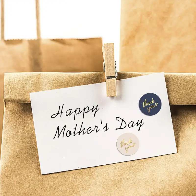 Set 500 etichete „Thank You” autoadezive – 4 culori, scris auriu [5]