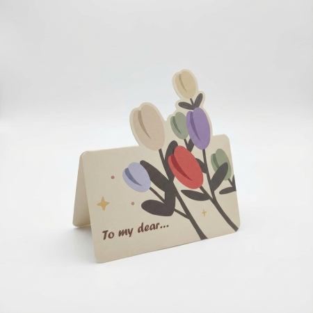 Set 8 felicitări cu tematică florală + 8 plicuri + 8 stickere [4]