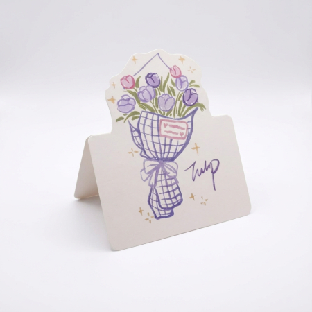 Set 8 felicitări cu tematică florală + 8 plicuri + 8 stickere [7]