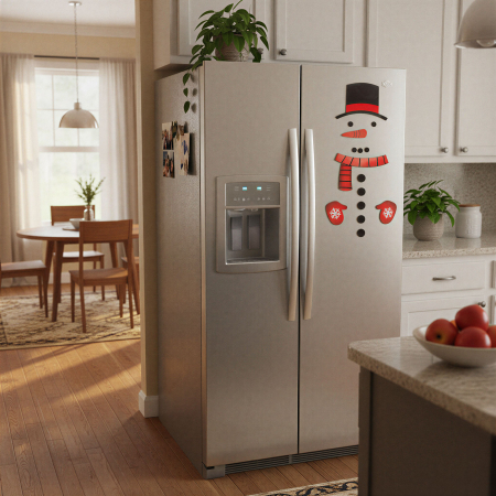 Casa si Gradina - Set autocolante de Crăciun - om de zăpadă - 40 x 70 cm