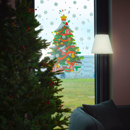 Set autocolante - pom de Crăciun - 62 x 70 cm [2]