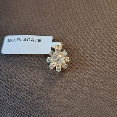 Set bijuterii placate cu aur - cu cristale zirconia albe [2]