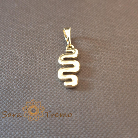 Set cercei si pandantiv design sarpe - placat 14k [3]