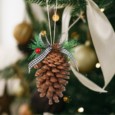 Articole de Sezon, Sarbatori si Evenimente - Set conuri de Crăciun - 11 x 7 cm - 2 tipuri de seturi - 2 buc/pachet