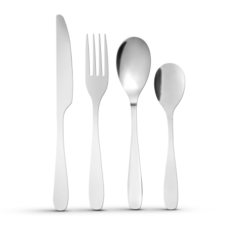 Casa si Gradina - Set de tacâmuri - argintiu mat - 16 bucăți