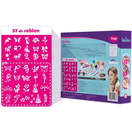 Casa si Gradina - Set de tatuaje pentru sclipici