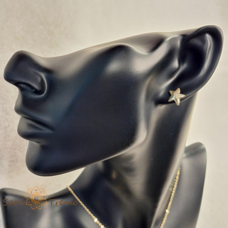 Set lantisor si cercei placate cu aur cu stelute [7]