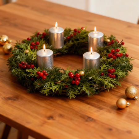 Set lumanari - argintiu, fara parfum - 4 x 45 g [0]