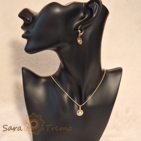 Set placat cu aur - 3 piese - model dantelat [2]