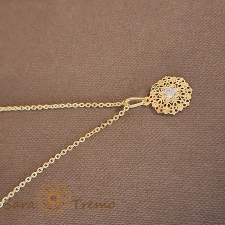 Set placat cu aur - 3 piese - model dantelat [1]