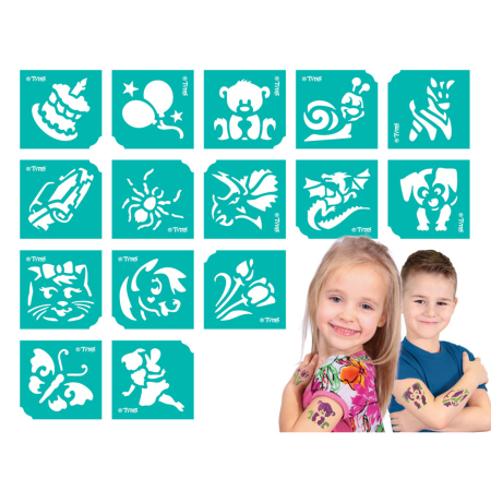 Casa si Gradina - Set Șabloane pentru Pictură Aniversară, 15 Modele pentru Copii