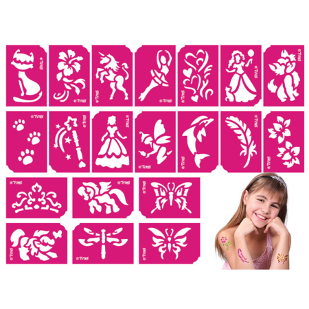 Casa si Gradina - Set Șabloane Tatuaje Temporare pentru Fete, 21 Bucăți, Reutilizabile