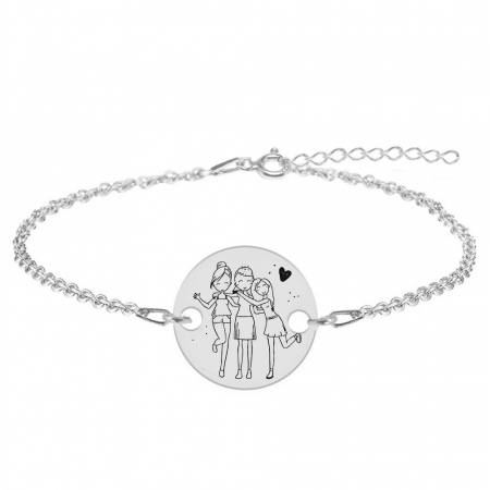 Bratari personalizate - Sisters - Bratara din argint 925 personalizat pentru surori