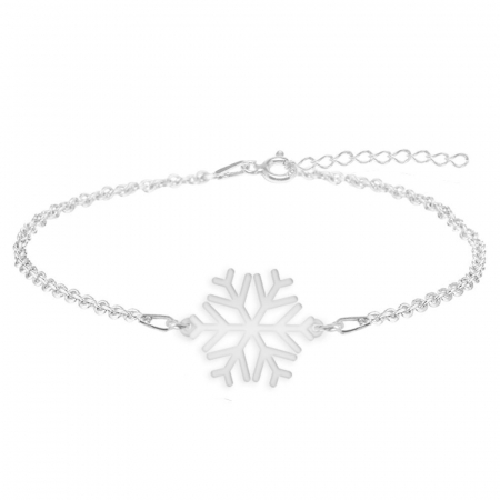 Pandantive - Snowflake - Bratara personalizata argint 925 15+4cm cu pandantiv Fulg