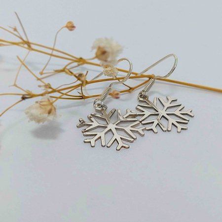 Snowflake - Cercei personalizati fulg din argint 925 [1]