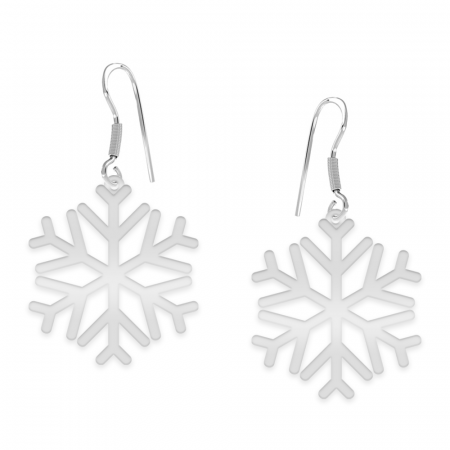 Cercei din argint - Snowflake - Cercei personalizati fulg din argint 925