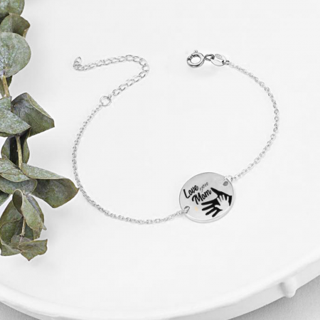 Sole - Bratara personalizata din argint 925 "Love you Mom" [1]