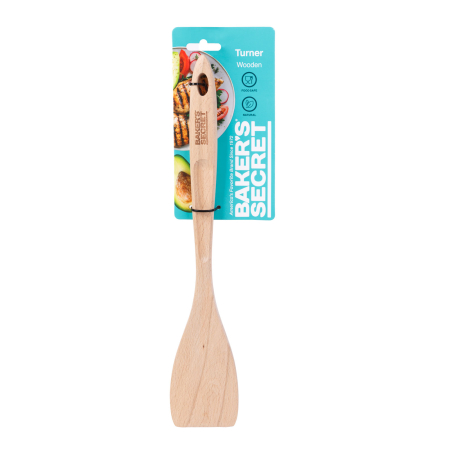 Casa si Gradina - Spatula bucatarie lemn fag Baker's Secret 33cm, ustensila gatit si amestecat din lemn natural