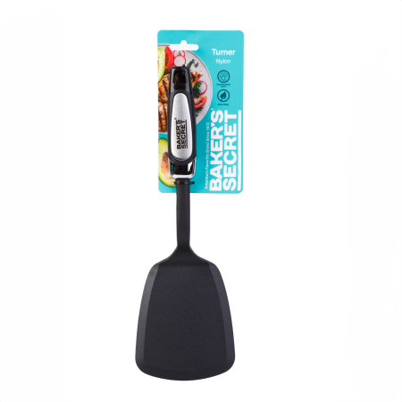 Casa si Gradina - Spatula bucatarie mare Baker's Secret 32cm, paleta gatit nylon rezistent la caldura pentru tigaie si
