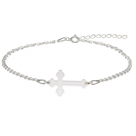 Cruciulite din argint - Bratara cu cruce personalizata - argint 925