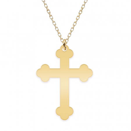 Stavros - Colier personalizat argint 925 placat cu aur galben 24K- cruce [2]