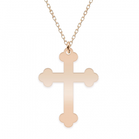 Stavros - Colier personalizat argint 925 placat cu aur roz - cruce [2]