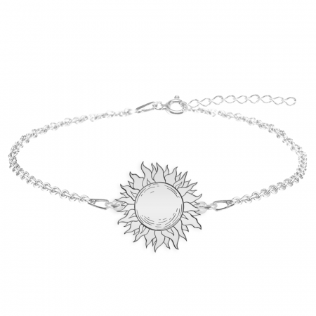 Bijuterii personalizate - Sun - Bratara personalizata cu soare din argint 925