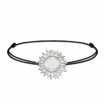 Bratari personalizate - Sun- Bratara personalizata snur cu soare din argint 925