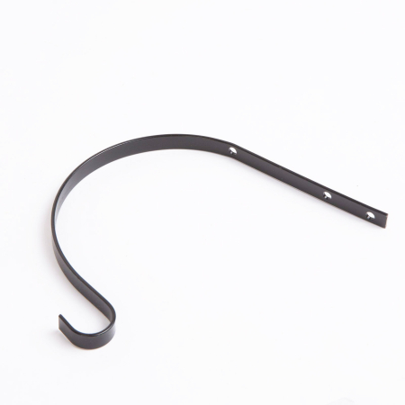 Unelte si Echipamente pentru Gradinarit - Suport ghiveci perete metal, 17 cm, carlig agatare flori, negru, rezis