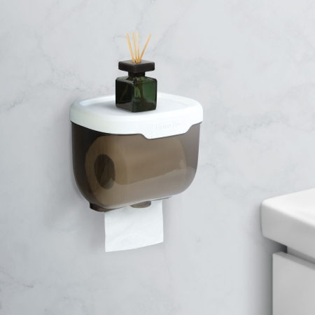 Casa si Gradina - Suport hartie igienica autoadeziv cu raft, suport rola hartie igienica perete, organizator baie