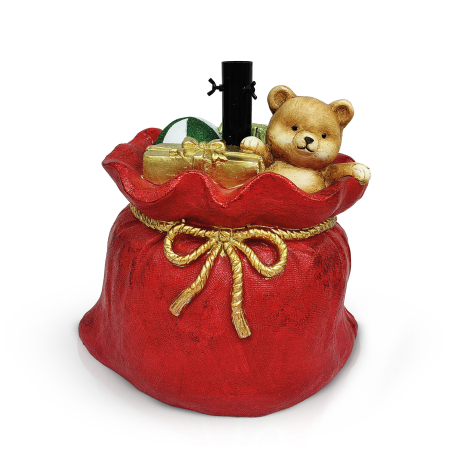 Suport pentru brad de Crăciun - Sac de Moș Crăciun - Piatră artificială - 41,5 x 31 x 42,5 cm [1]