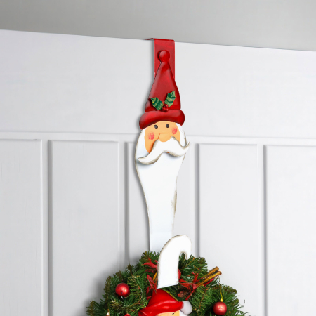 Casa si Gradina - Suport pentru ușă de Crăciun - metal - Moș Crăciun - 38 cm