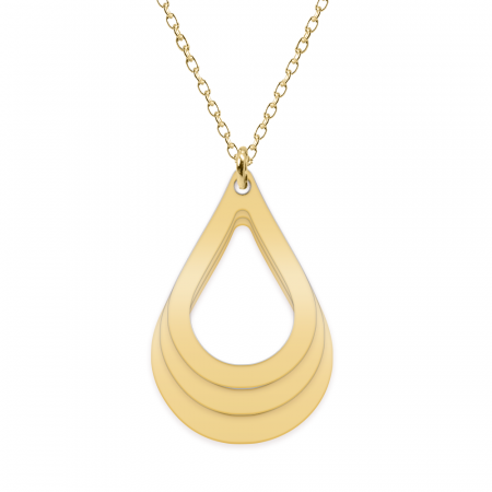 Suze - Colier personalizat lacrimi si nume din argint 925 placat cu aur roz [3]