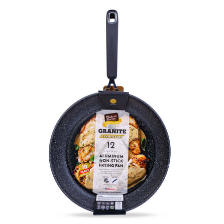 Casa si Gradina - Tigaie aluminiu Baker's Secret 30cm, tigaie antiaderenta pentru gatit pe plita gaz inductie ceramic