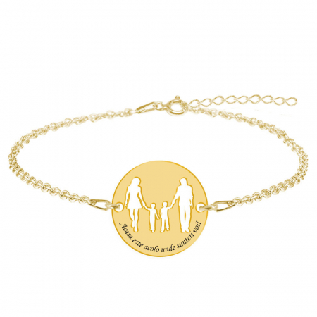 Together - Bratara personalizata din argint 925 placat cu aur galben 24K -banut [2]